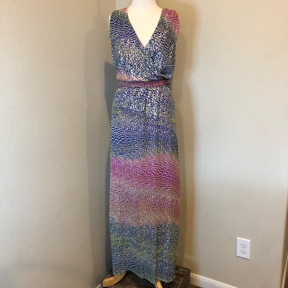 Colorful Vneck Maxi Dress - Charlie Jade